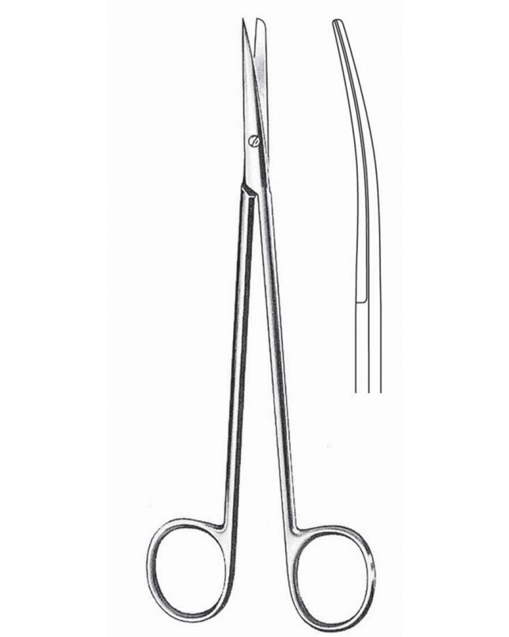 Dissecting Scissors, Metzenbaum-nelson, Sharp Blunt, Curved, 28 Cm